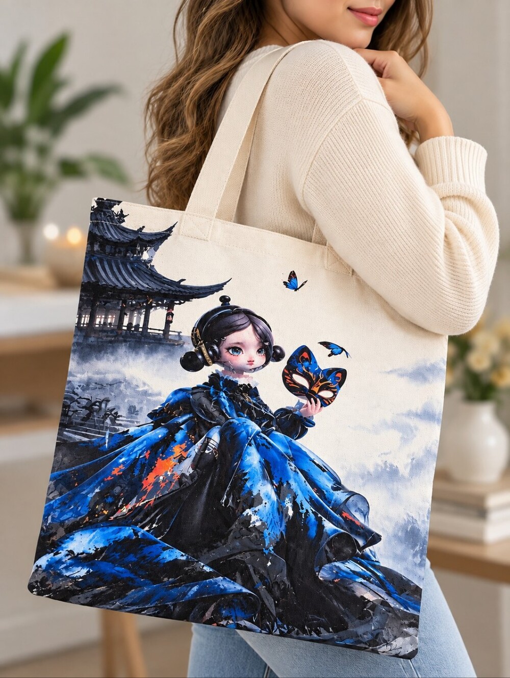 Blue Tote Bag - Picture 3 of 4
